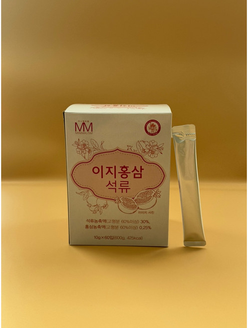 홍삼스틱 이지홍삼석류 60포, 1박스, 600g