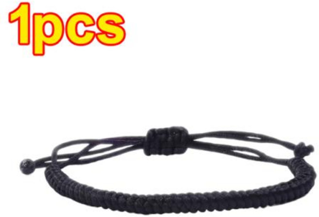 여성용 행운의 빨간 실 팔찌 티베트 불교 조정 가능한 수제 꼰 로프 매듭 쥬얼리