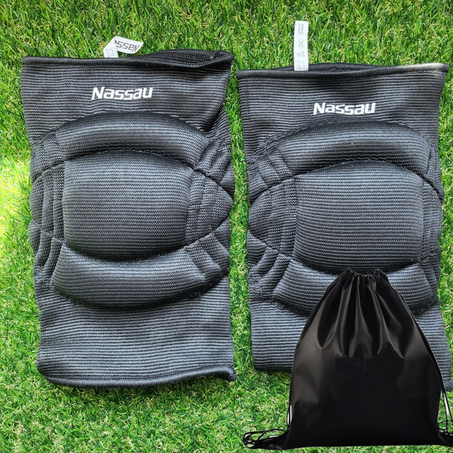 낫소 쿠션 무릎 보호대 TKS100 투센 파우치, 블랙, 1개