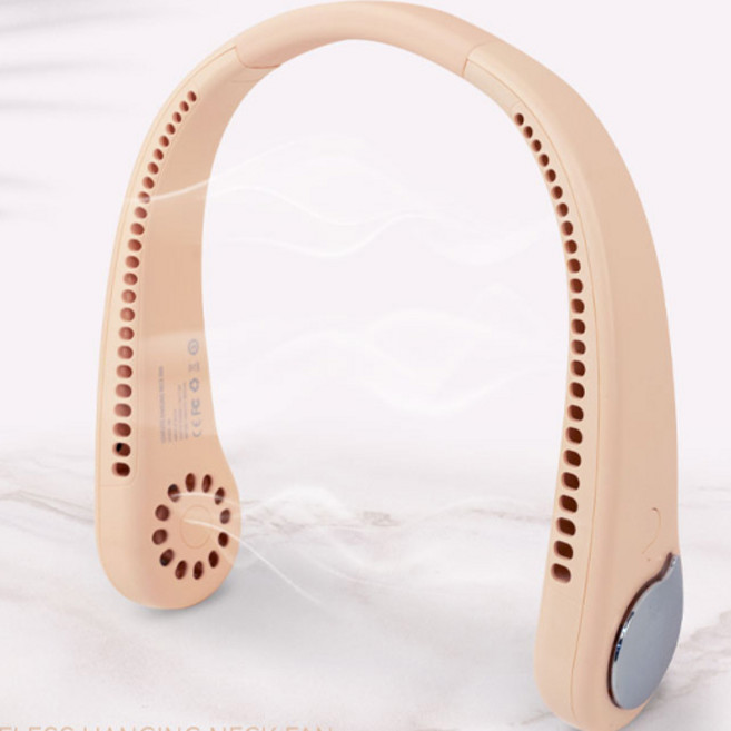 목풍기 헤드셋선풍기 시원넥밴드 목밴드선풍기 목걸이용선풍기 목걸이에어컨 낚시용선풍기, 화이트