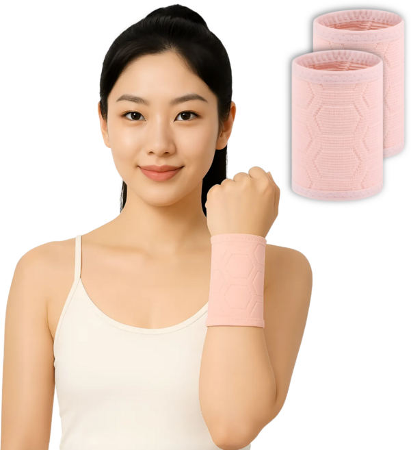247Products 아이스리스트밴드 ICEwristBAND 아이스 드라이 쿨 슬림 초경량 고탄력 손목보호대, 2개, 분홍색