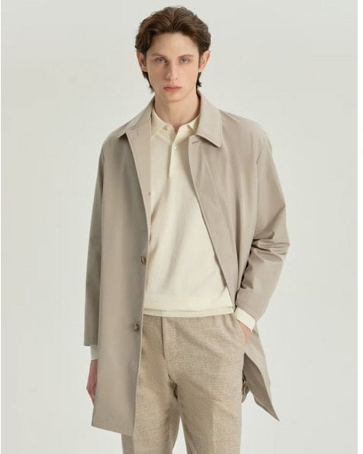 닥스 [26] 베이지 하우스체크 안감 세미 오버핏 트렌치코트 (60332)