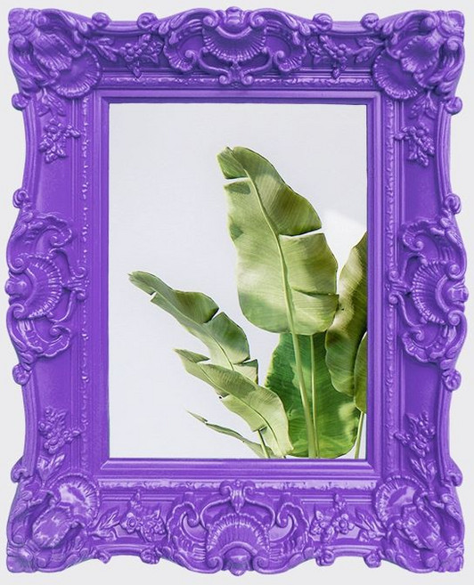 엔틱 북유럽 벽걸이 거울 금장 프레임 창문 전신, 퍼플