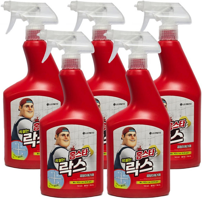 홈스타 착 붙는 락스, 750ml, 5개