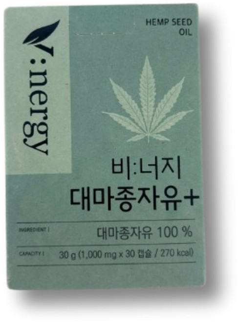 비너지 식물성 대마종자유 플러스 프리미엄 대마 종자 씨유 햄프씨드 오일 HEMPSEED OIL, 30정, 1박스