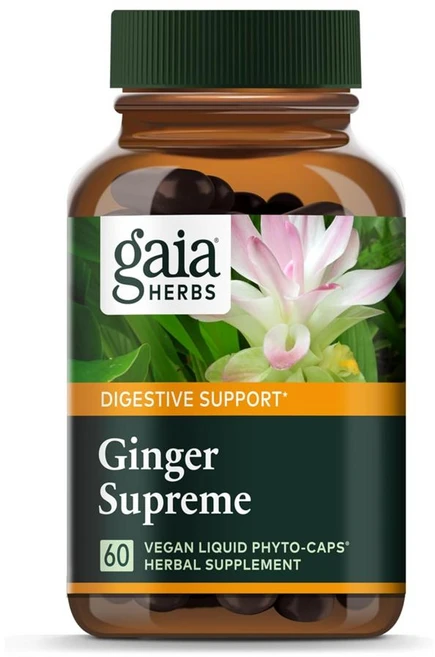 Gaia Herbs 가이아 허브 진저 수프림 액상 식물성 캡슐, 1개, 60정 - 쿠팡