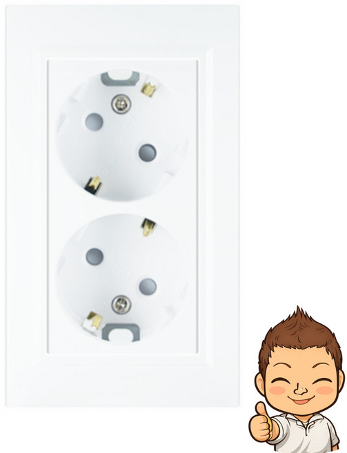 일신전기 매입 2구 콘센트 와이드 국내생산 KS, 2개