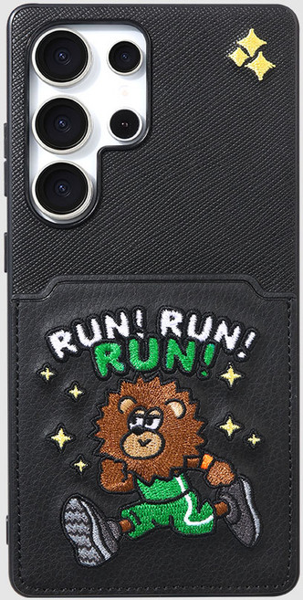 디자인스킨 갤럭시 S25 자수 러닝 카드 수납 케이스