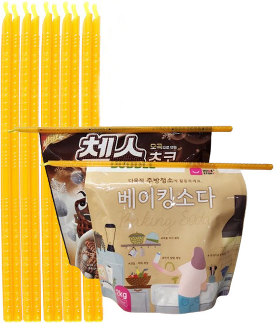 (세트상품) 밀봉막대 밀봉 스틱 집게 클립 봉지 비닐, 1세트, 36cm10P