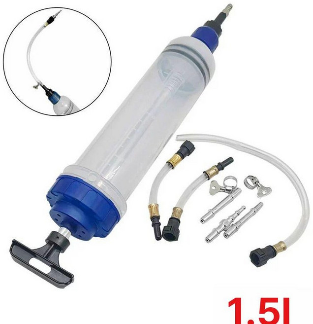 엔진오일주사기 정비용 차량 교환 흡입 주입 겸용 석션기 흡입기 미션 공업용 오일 미션OIL, 1개, 1.5L