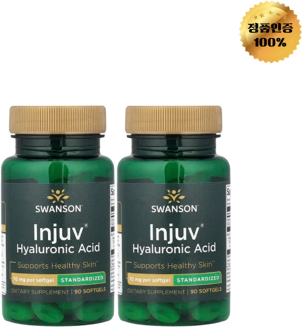 1+1 스완슨 Injuv 히알루론산 70mg 소프트젤 90정, 2개 - 쿠팡