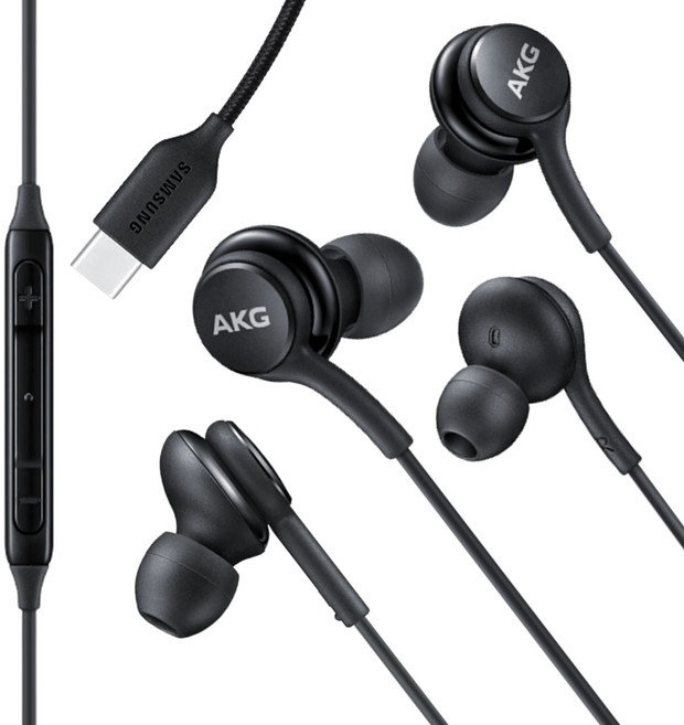 삼성 AKG 이어폰 신형 C타입 갤럭시 S20 S21 S22 S23 Z시리즈 울트라 노트 인강 게임용, 블랙