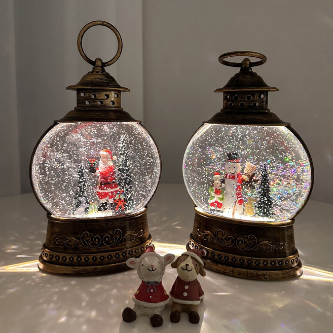 파티굿즈 크리스마스 소품 항아리 캐롤 워터볼 무드등 스노우볼 인테리어 장식, 항아리눈사람캐롤
