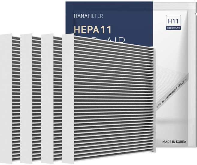 하나필터 PM2.5 99% 카니발 4세대 전면필터 2개+후면필터 2개 HF-09(전면)+HF-30(후면), 4개, HF-09(전면), HF-30(후면)