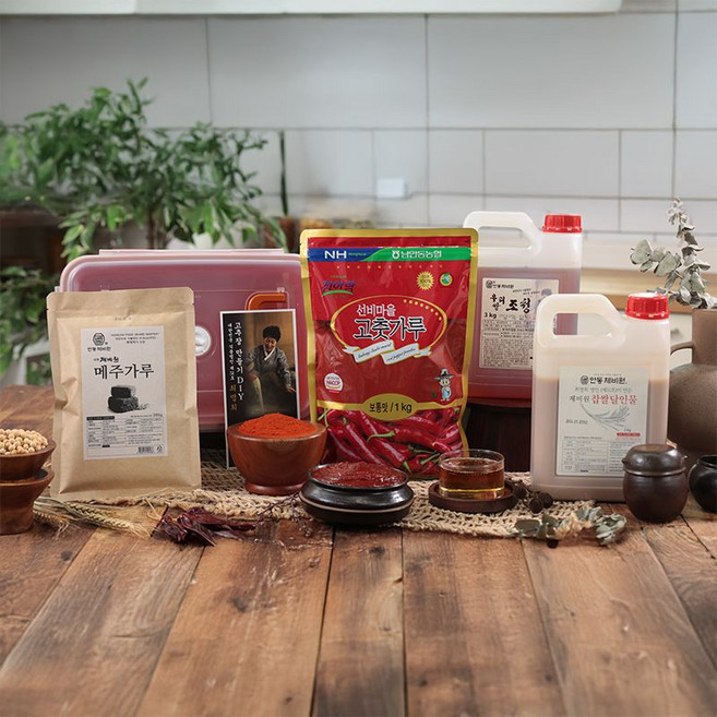 최명희명인 수제 고추장 만들기 세트+보관용기 9.5L, 1세트, 6.3kg