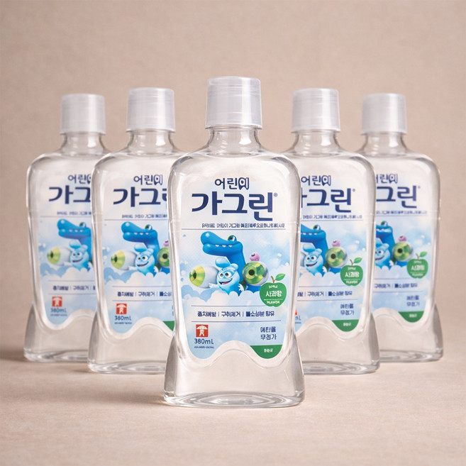 가그린 어린이 가글 사과맛 380ml 5개 구강청결제