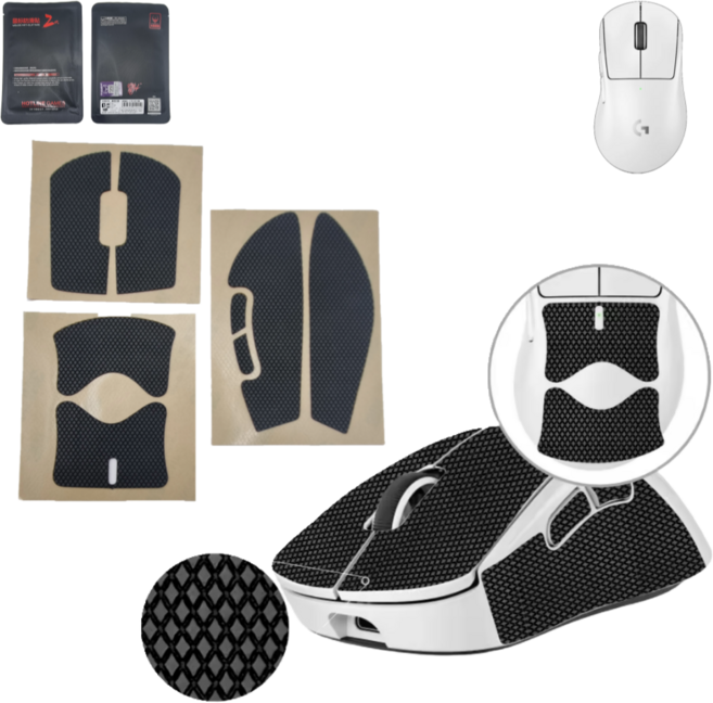 핫라인 게임즈 2세대 로지텍 지슈라 지슈라2 덱스 마우스 그립 테이프 논슬립 스티커, 핫라인 2세대 지슈라 지슈라2 덱스 그립테이프