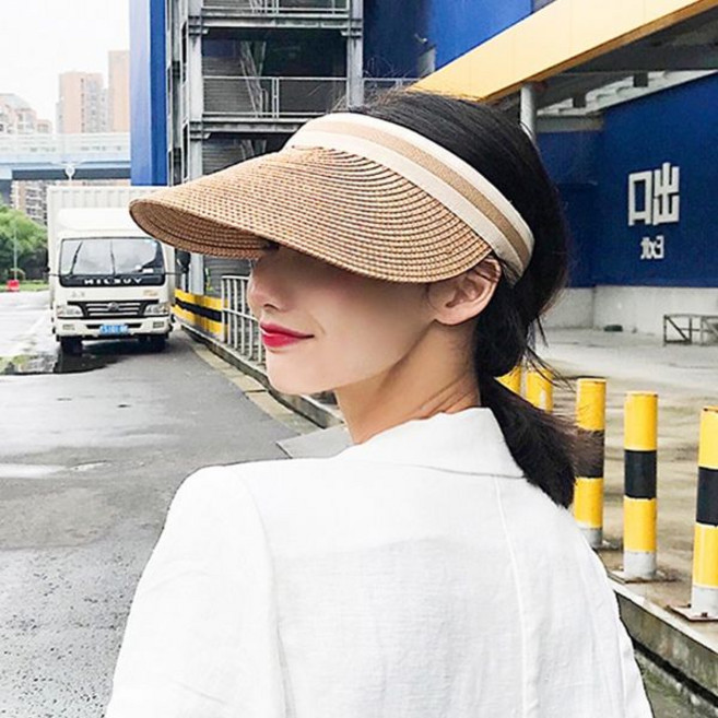 여름 밀짚 챙 넓은 모자 햇빛 가림 야외 활동 해변 여행 패션 액세서리 머리 보호