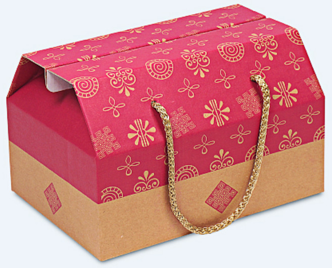 메이크박스 선물상자 떡상자 떡국떡상자 송편상자 떡포장 손잡이상자 - 12-3호(3kg), 25장