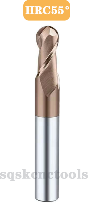 작두볼노즈 엔드 밀 텅스텐 카바이드 커터 CNC 라우터 비트 도구 45 ° R0.5 2mm 2플루트 절삭, 65) R4x8x16x75 - HRC55 Ball No, 1개