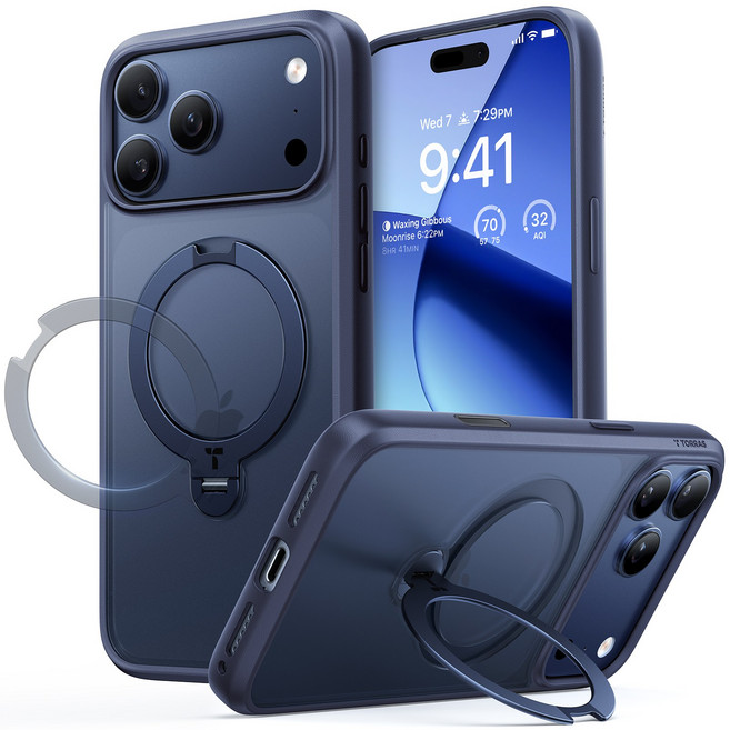 토라스 360도 회전 링스탠드 마그네틱 맥세이프 군사급 보호 휴대폰 케이스 Ostand Q3 스핀