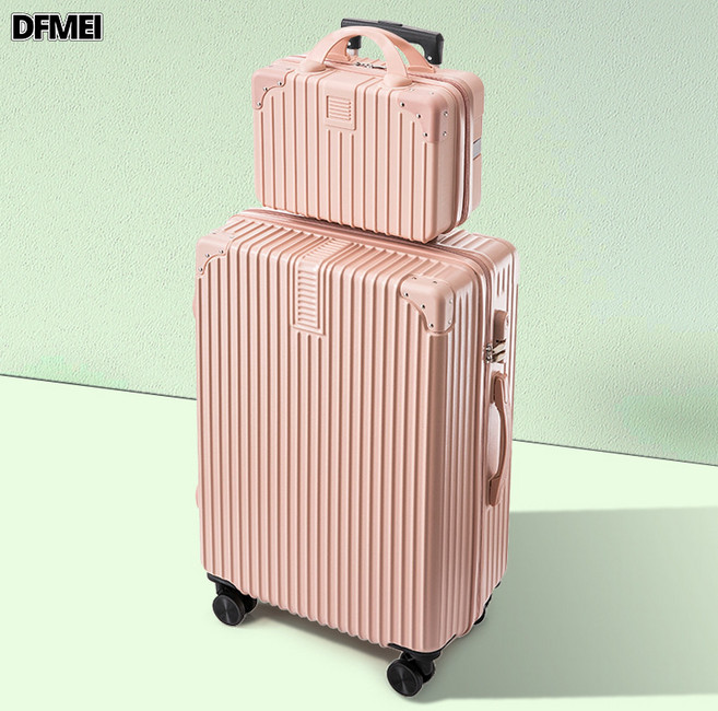 DFMEI 旅行箱行李箱鋁框拉桿箱靜音萬向輪20女男學生24密碼皮箱26寸子母