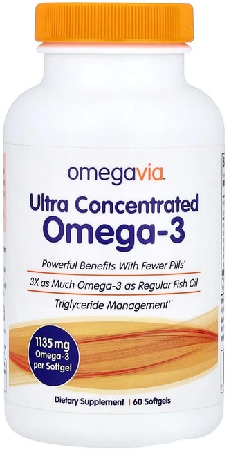 오메가비아 울트라 오메가-3 1135mg 60 정 OmegaVia, 1개, 60정 - 쿠팡