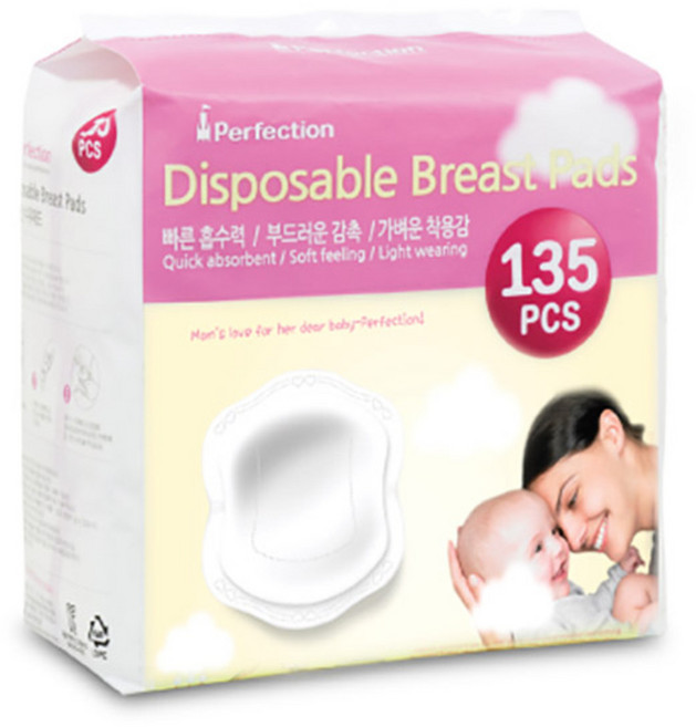 퍼펙션 순면감촉 일회용 수유패드, 135개입, 1개