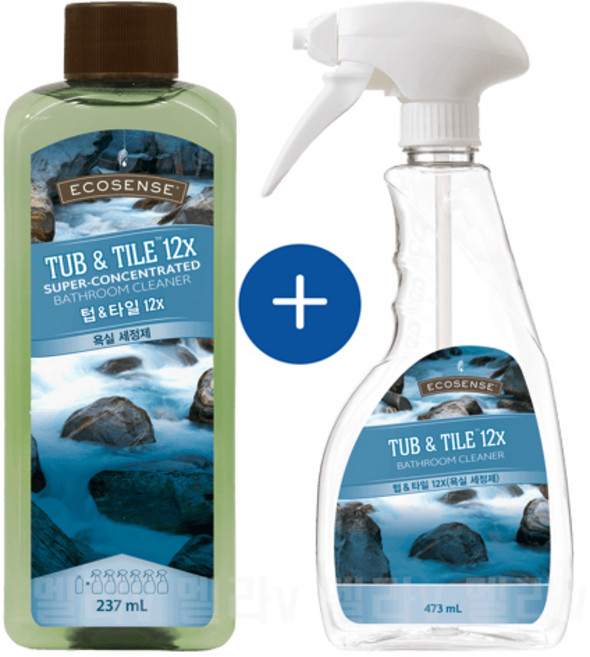 멜라루카 고농축 욕실세정제 텁앤타일12X 237ml 1개 + 전용 스프레이 희석용기 1개 (멜라V), 710ml
