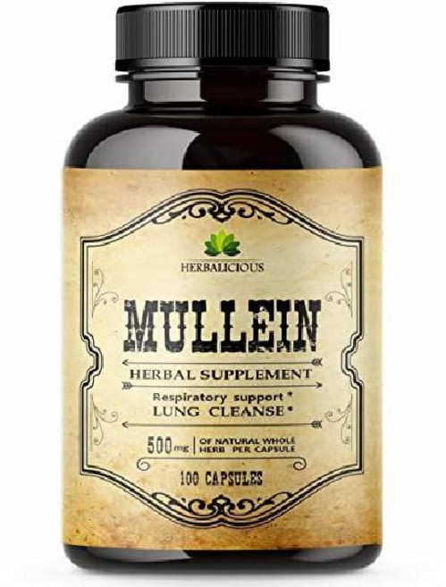HERBALICIOUS 멀레인 잎 추출물 - Verbascum Thapsus 액체 보충제 4 fl., 1개, 100정