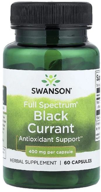 스완슨 블랙 커런트 Black Currant 400mg 캡슐 60정, 1개 - 쿠팡