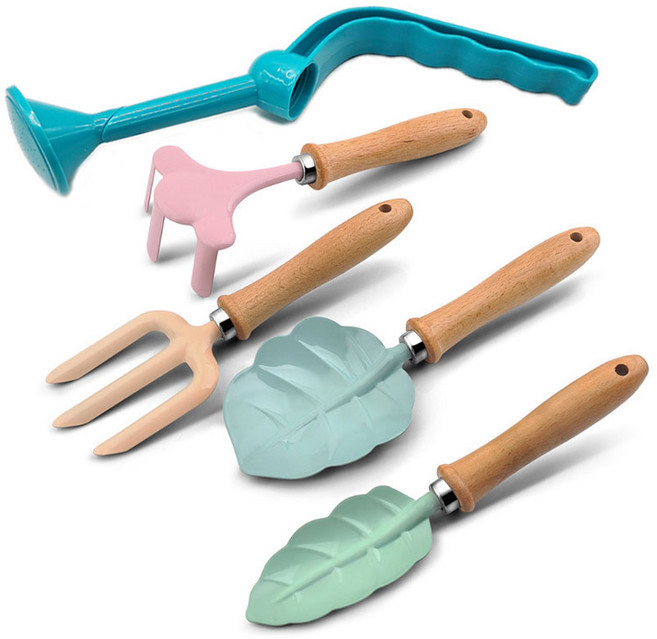 미니 정원 원예도구세트 / 텃밭가꾸기 모종삽 물조리개 / 디자인이예쁜 정원삽, 5개