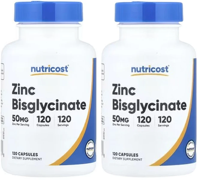 뉴트리코스트 아연 비스글리시네이트 50mg 120캡슐, 2개, 120정 - 쿠팡