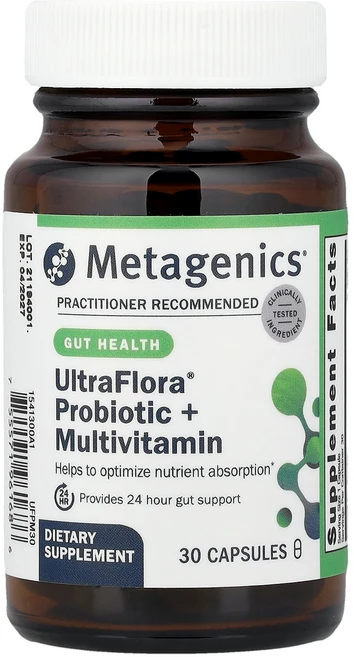 Metagenics UltraFlora® 여성용 프로바이오틱 질 건강 캡슐 30정 Metagenics (메타제닉스), 여성, 알약/캡슐, 1개 - 쿠팡
