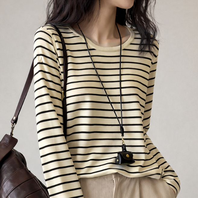 줄무늬 긴팔 티셔츠