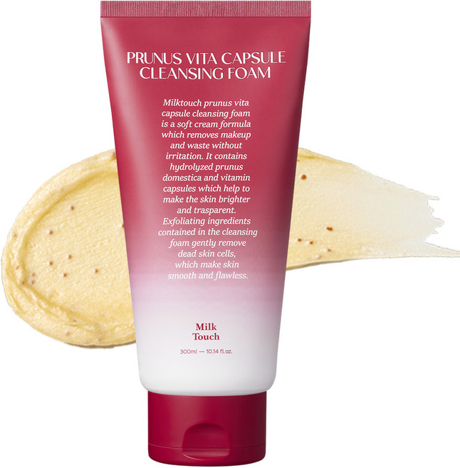 밀크터치 서양자두 비타 캡슐 클렌징폼, 300ml, 1개