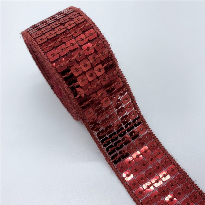 25mm 스팽글 리본 레이스 트림 장식 조각 바느질 패브릭 드레스 옷 머리 신부 웨딩 액세서리 2 야드/5 야드/묶음, 2 yards, 21, 1개