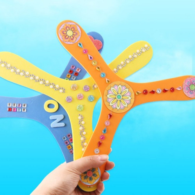 삼광문구 EVA부메랑 꾸미기 소프트부메랑 색상랜덤, 1개