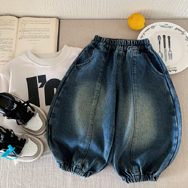 하입보이조거팬츠 키즈 유아동 데님 밴딩 벌룬 청바지 등원룩
