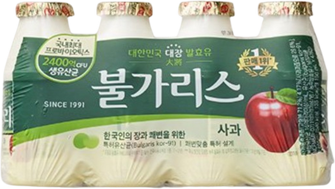 남양유업 불가리스 요구르트 사과, 20개, 600ml