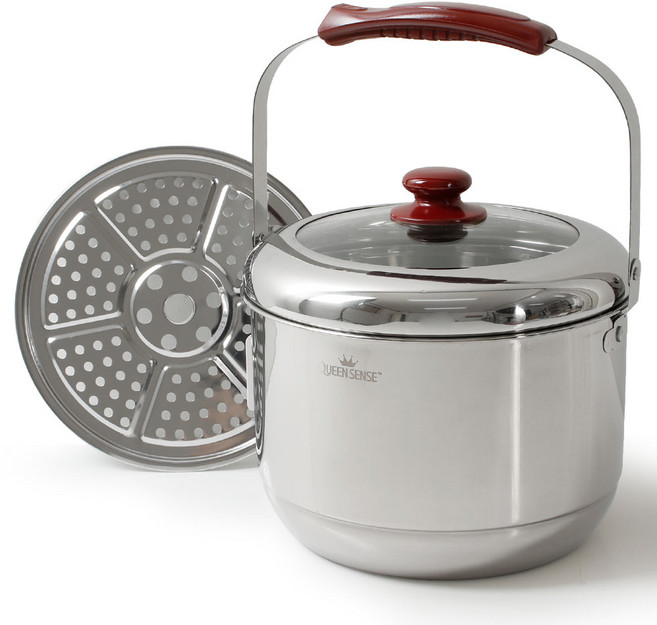 퀸센스 스텐레스 미니들통 곰솥 스텐들통 찜냄비 찜통 곰통, 22cm, 22cm