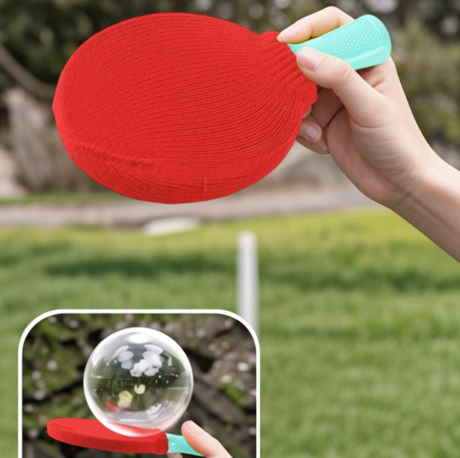 버블 탁구 비눗방울 핑퐁 캐치볼 세트, 1세트, 레드or옐로우