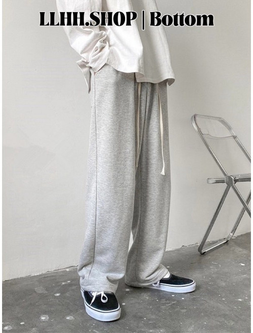 LLHH 男生棉褲 直筒休閒長褲 寬鬆闊腿褲