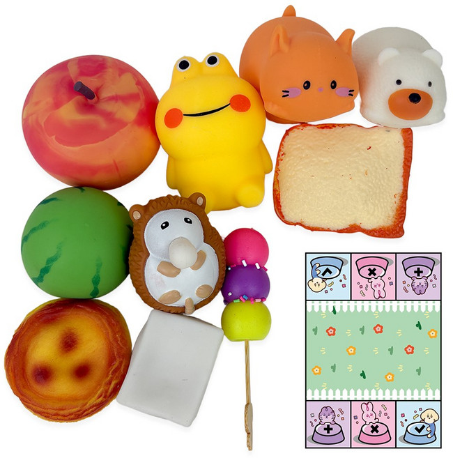 [말랑이 세트]모음전 주물럭 클레이 스퀴시 슬라임 스트레스 해소 장난감, 02. 인기세트 10종, 1개