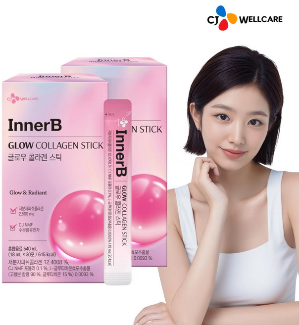 CJ 이너비 글로우 콜라겐 스틱, 60개, 18ml