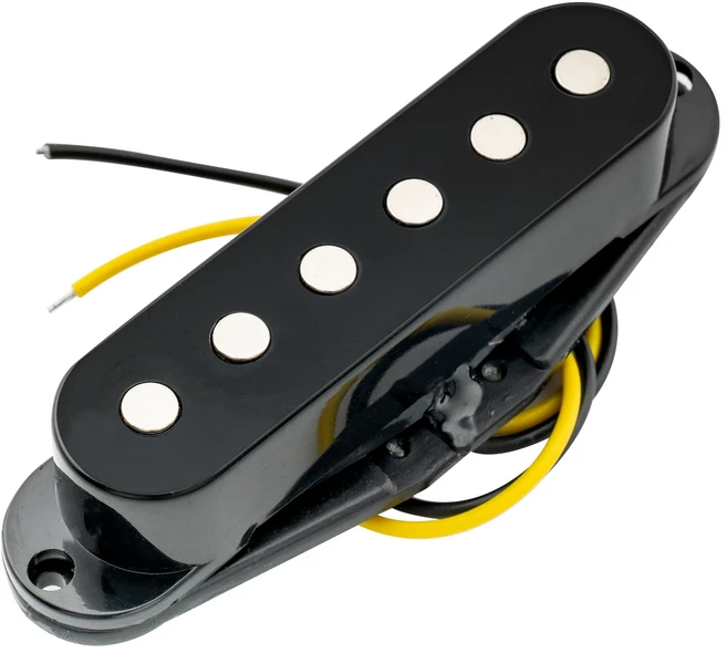 ST Squier 스타일용 Musiclily 세라믹 기타 싱글 코일 미들 브릿지 픽업, 06 1 Pc Bridge Black, 01