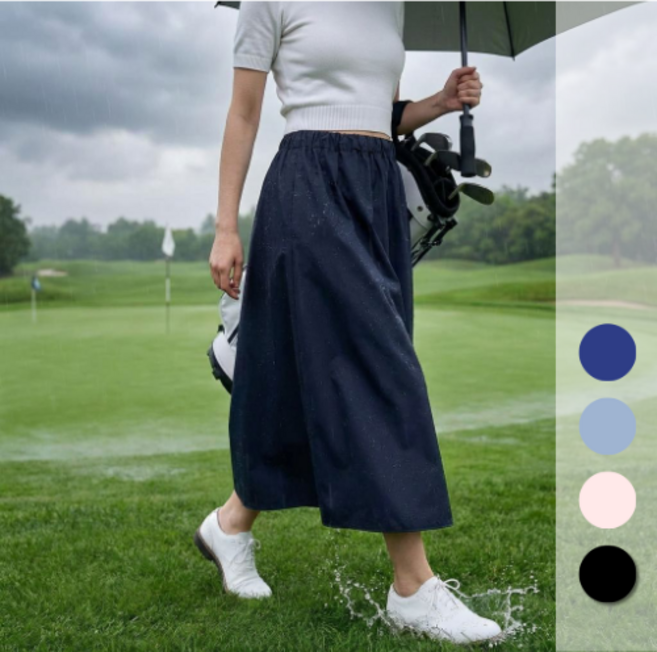 어도어모먼트 밴딩 레인스커트 골프 우비치마