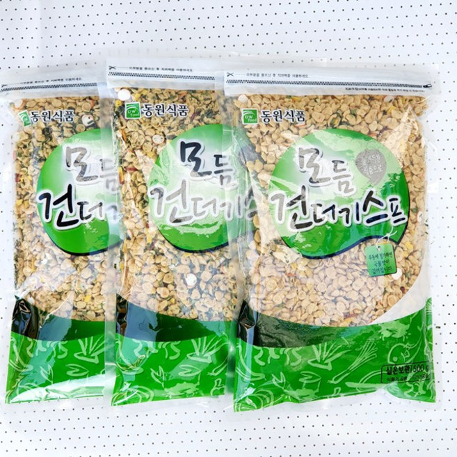 동원 모듬건더기스프 우동스프, 500g, 3개