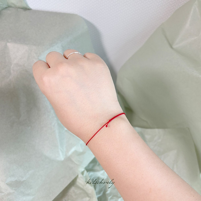 심플 컬러 베이직 소원 행운 실팔찌 레이어드 끈팔찌 발찌