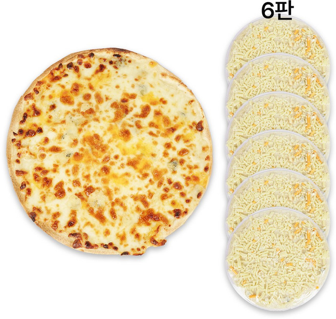 리얼 씬피자 고르곤졸라 6판 세트, 215g, 6개
